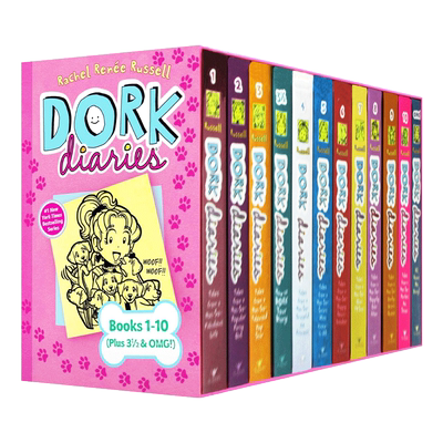 Dork Diaries Books 1-10  怪诞少女日记日记 10册 精装盒装