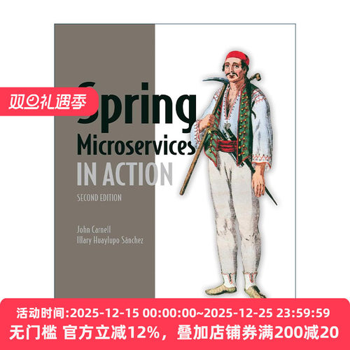 英文原版 Spring Microservices in Action  Second Edition Spring微服务实战 第2版 英文版 进口英语原版书籍