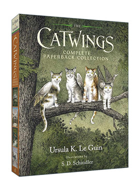 英文原版 The Catwings Complete Paperback Collection Boxed Set 长翅膀的猫 4册盒装 厄休拉勒古恩 地海传奇作者 进口英语书籍