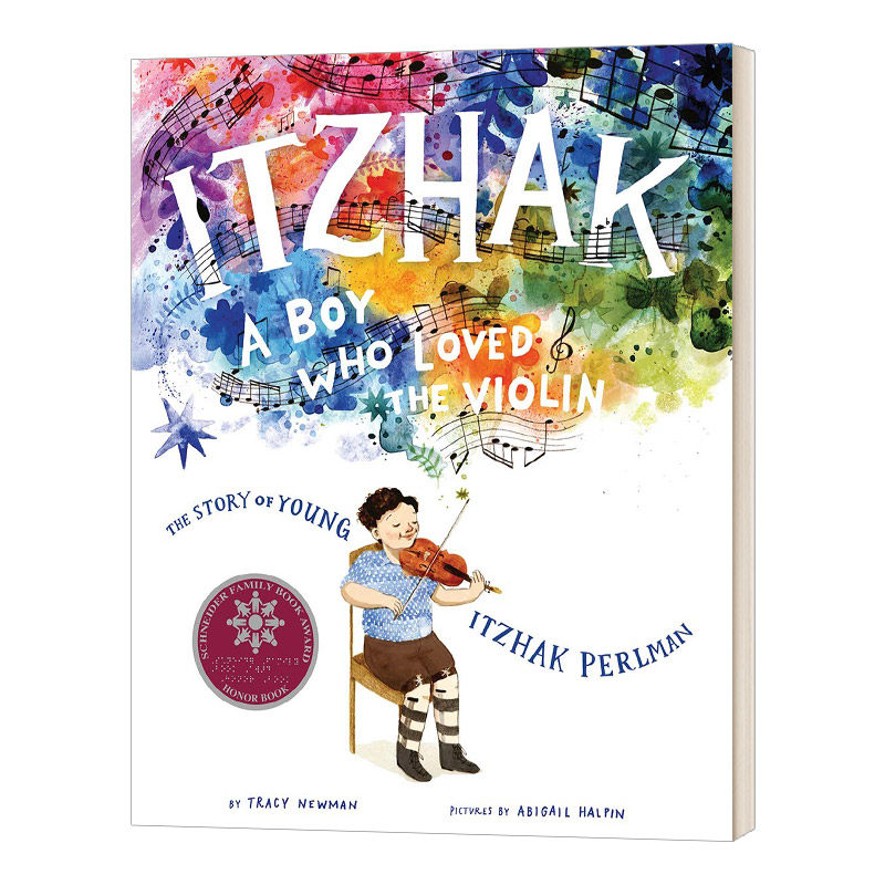 Itzhak 伊萨克 一个喜欢小提琴的男孩 英文原版儿童精装绘本 进口英语书籍
