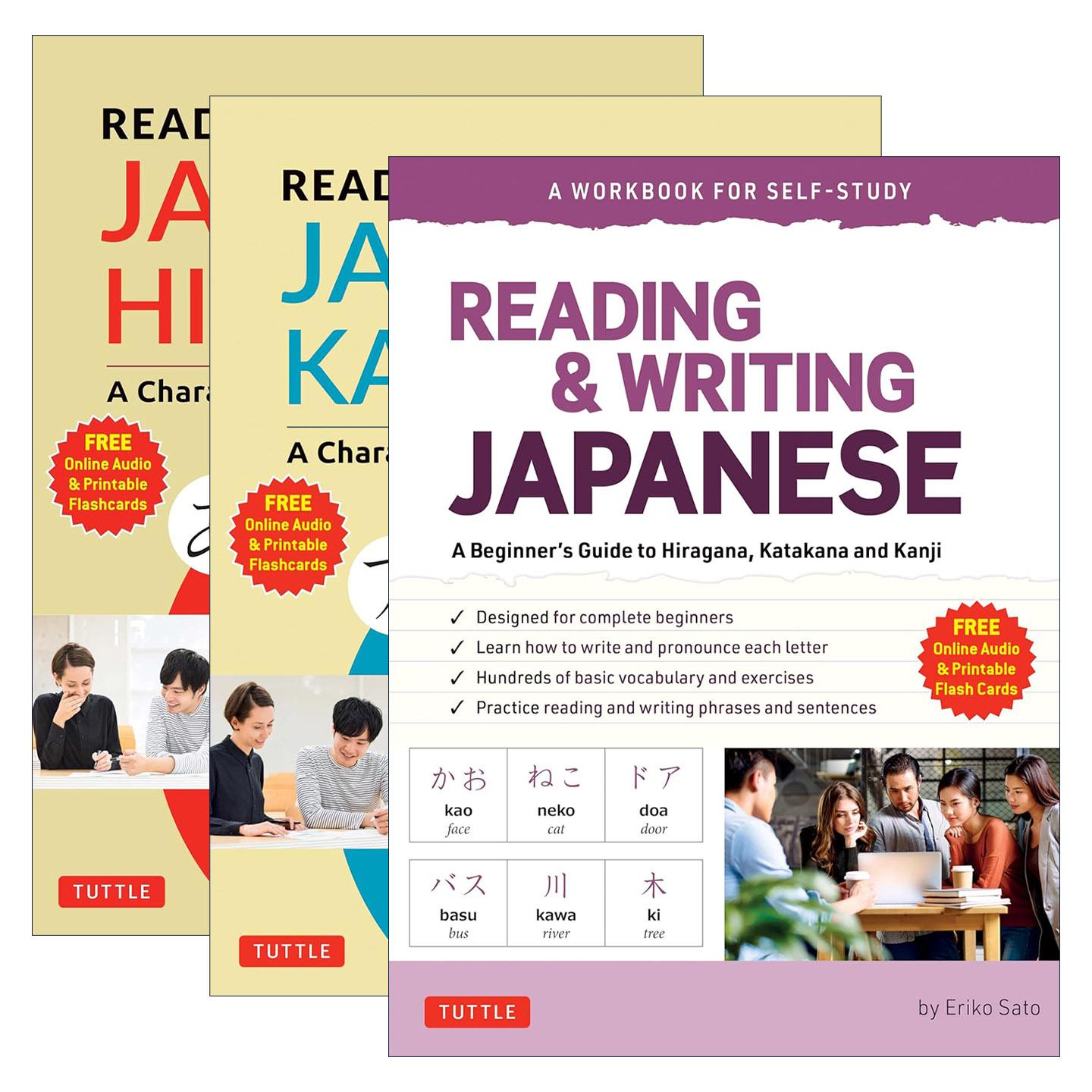 英文原版 Reading and Writing Japanese 日语读写练习册系列3册 初学者指南 含在线音频 Tuttle 英文版 进口英语原版书籍
