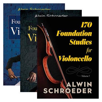 英文原版 170 Foundation Studies for Violoncello 大提琴基础学习教程1-3册 Alwin Schroeder 英文版 进口英语原版书籍