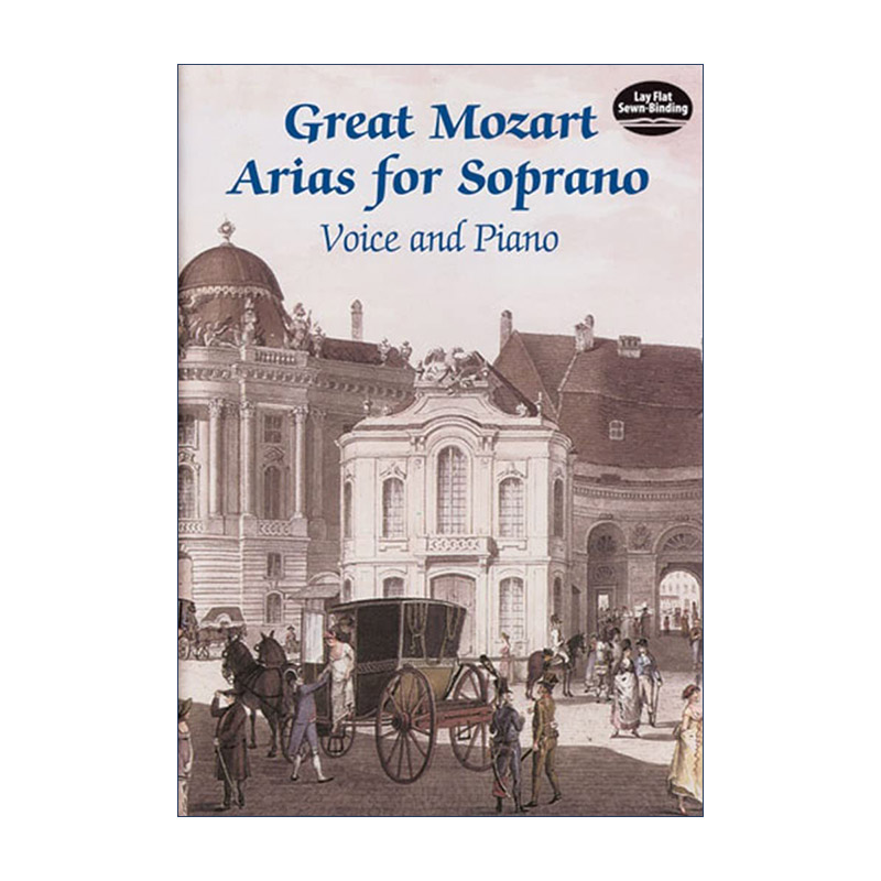 英文原版 Great Mozart Arias for Soprano 莫扎特咏叹调精选集 女高音声乐乐谱 费加罗的婚礼 唐·璜 英文版 进口英语原版书籍