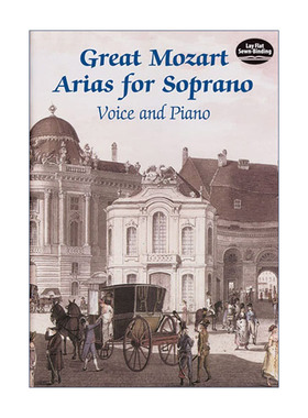 英文原版 Great Mozart Arias for Soprano 莫扎特咏叹调精选集 女高音声乐乐谱 费加罗的婚礼 唐·璜 英文版 进口英语原版书籍