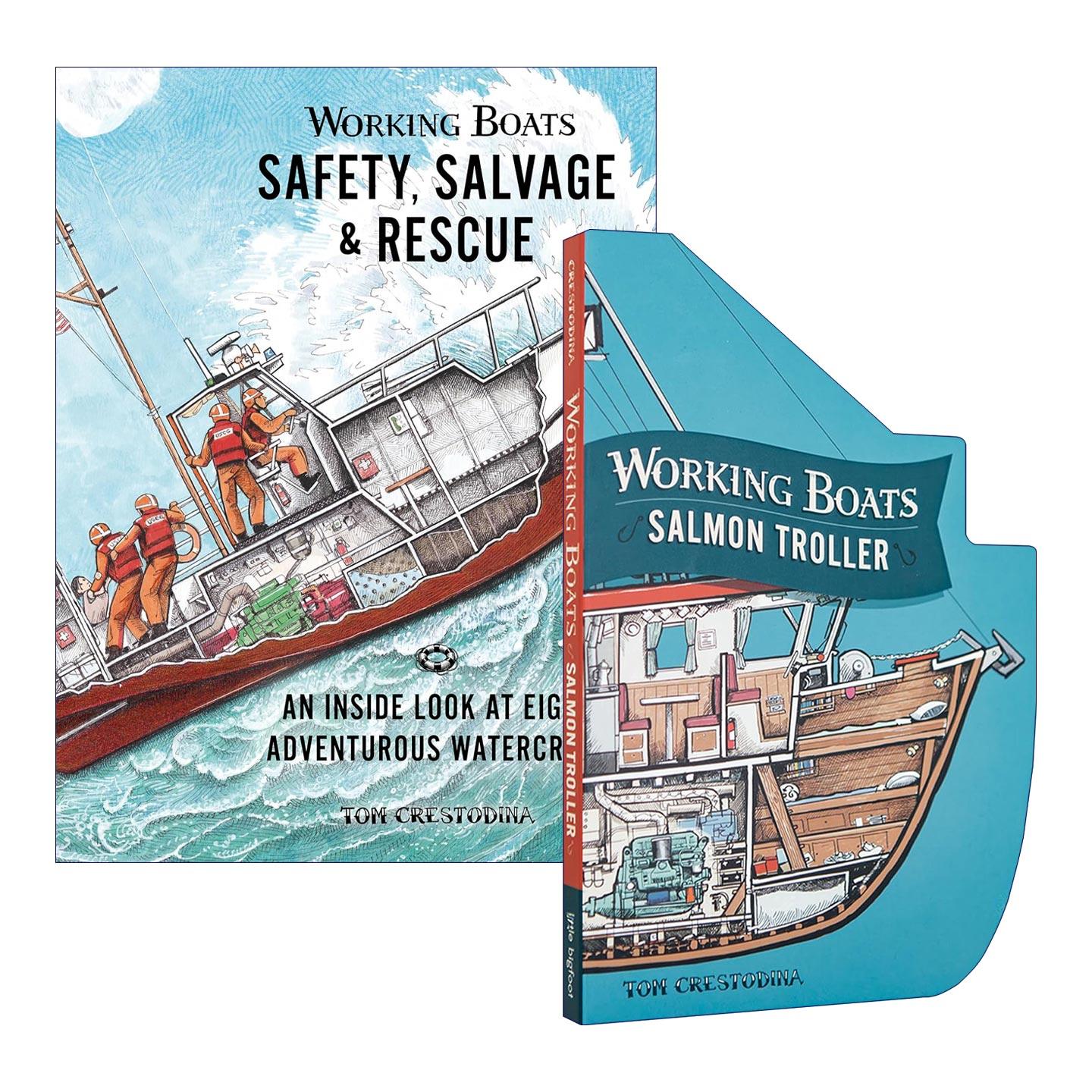 英文原版 Working Boats 忙碌的大船系列2册 托马斯·克雷斯图迪纳 儿童科普百科绘本 英文版 进口英语原版书籍