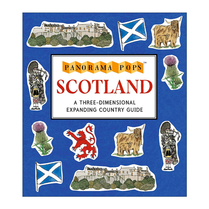 英文原版 Scotland Panorama Pops 纸上城市全景立体书 苏格兰 精装 英文版 进口英语原版书籍