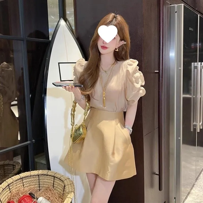 网红女神范气质女装名媛职业轻奢小香风半身裙子两件套装夏季