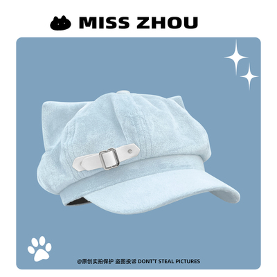 日系y2k可爱猫耳朵贝雷帽