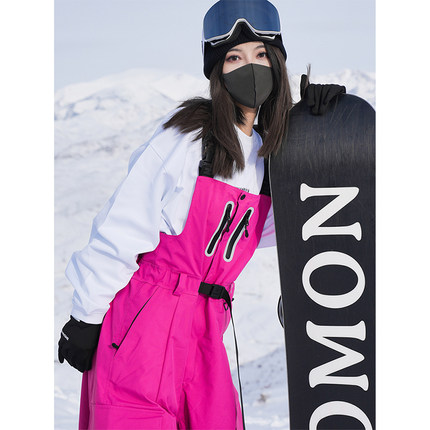 john Snow单板背带裤肥版oversize滑雪裤男女双板连体服雪地裤