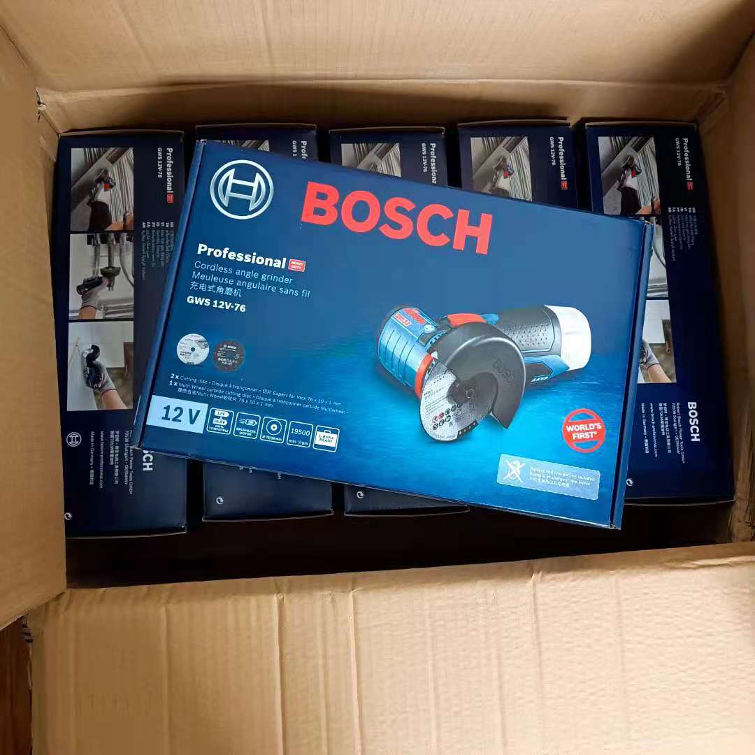 博世小钢侠金属木材水电塑料管瓷砖小型锂电切割角磨机GWS 12v-76