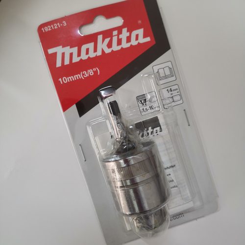 牧田无匙金属钻夹头192121-3原装进口自锁六角柄转换电钻夹头10mm