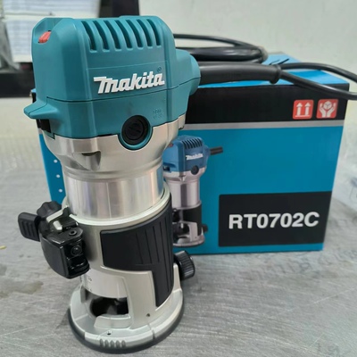 Makita牧田木工修边机RT0702C家用电动雕刻机木材开槽机电木铣