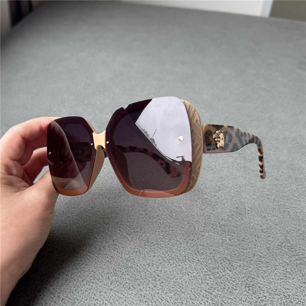 性感豹纹女士偏光太阳镜女红色墨镜高级感潮流防紫外线显瘦显白