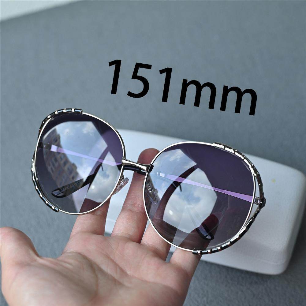女士超大框偏光太阳镜151mm大脸显瘦防紫外线时尚眼镜女大脸墨镜