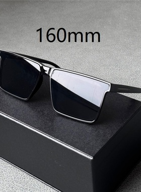 黑色男女款16cm超大框男士偏光太阳镜大脸墨镜加宽加长大码胖子