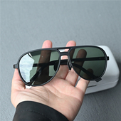 超轻男士 偏光太阳镜小脸蛤蟆镜高档品牌墨镜墨绿黑色太阳眼镜