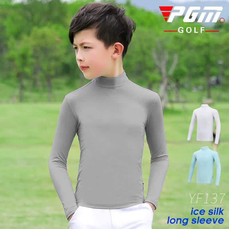 青少年高尔夫打底衫秋冬磨绒服装儿童golf衣服男女童保暖打底衣