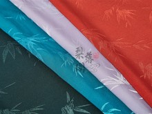 竹叶 仿醋酸双面提花布料新中式旗袍连衣裙面料上袄暗纹缎面柔软