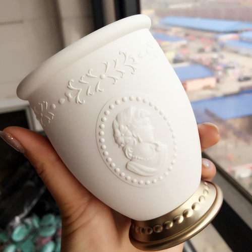 收纳盒贵族浮雕化妆刷筒ins风