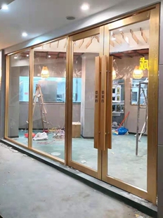 苏州肯德基门厂家店铺门高档商铺门铝合金玻璃门地弹簧门全国发货