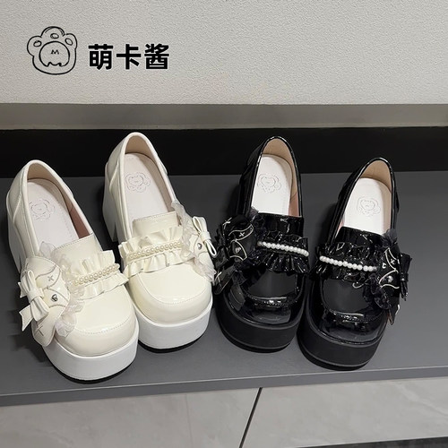 萌卡酱lolita布偶十字兔厚底鞋