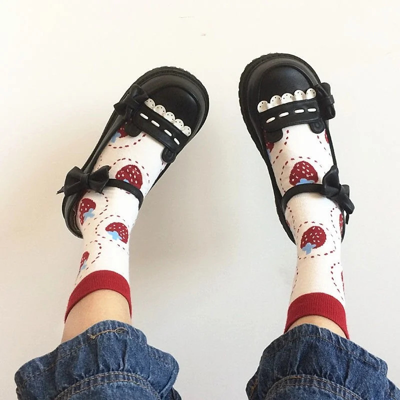 日系lolita鞋洛丽塔蝴蝶结