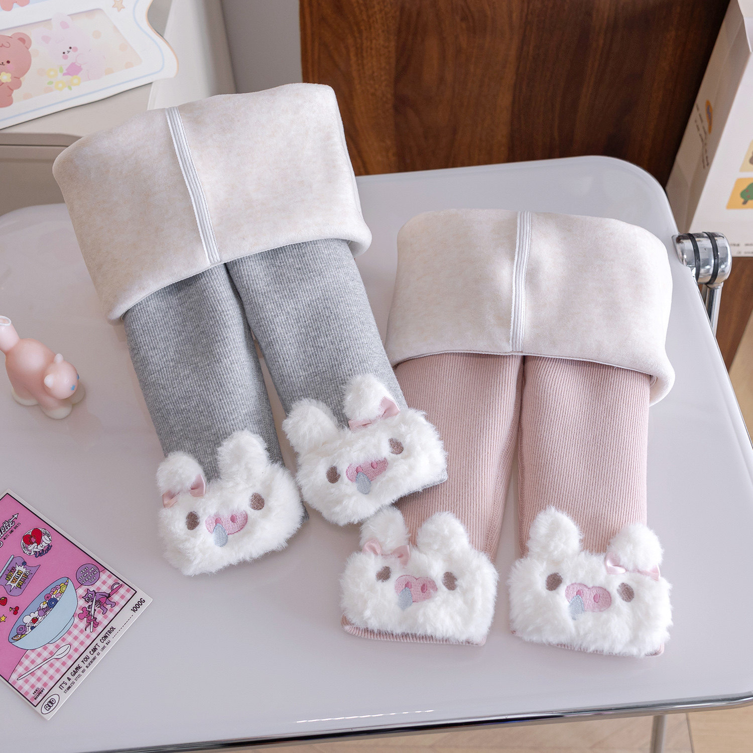 女童卡通小猪加绒打底裤25冬季新款防寒保暖儿童一体绒加厚长裤潮,童装/婴儿装/亲子装,裤子,淘宝优惠券,粉丝福利购,淘宝优惠卷