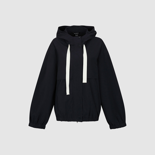 休闲连帽撞色抽绳拉链棉质外套UWH150094 女装 UR国内代购 2025秋季