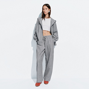 UR国内代购2025冬季女泽西风松紧腰抽绳星星图案弯刀裤UYV650088