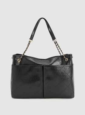 UR国内代购2025秋季女士时髦复古菱格大容量单肩斜挎包UAWB50298