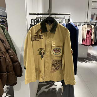 UR国内代购2026春季男装琥珀流光风图案超宽松夹克外套UML160003