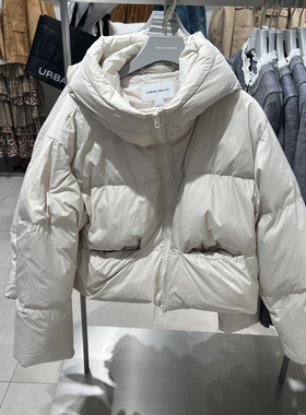 UR国内代购2025冬季女时尚休闲双拉链连帽宽松羽绒外套UYY150058