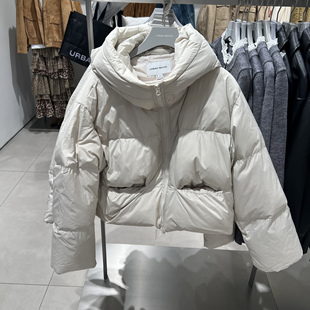 UR国内代购2025冬季女时尚休闲双拉链连帽宽松羽绒外套UYY150058