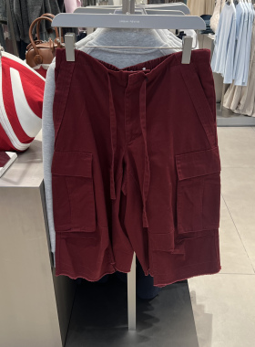 UR国内代购2025冬季女装设计感解构工装风口袋阔腿裤UYV650070