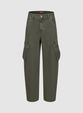 UR国内代购2025秋季女装休闲工装风口袋弯刀牛仔长裤UYV850165