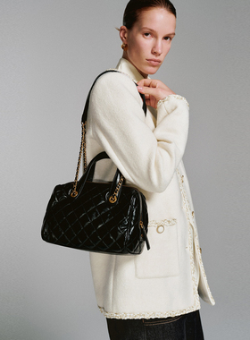 UR国内代购2025秋季女士时髦百搭经典菱格纹手提单肩包UAWB50274