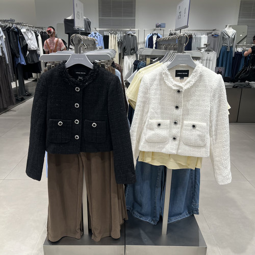 UR国内代购2025秋季女装流光风气质小香肌理感纽扣外套UWM150084