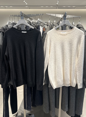 UR国内代购2024冬季男装时尚慵懒风纯色圆领长袖针织衫UMY940005