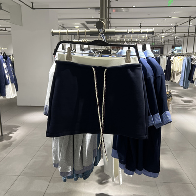 UR国内代购2026春季女装都市撞色拼接腰头抽绳系带半裙UYU560023