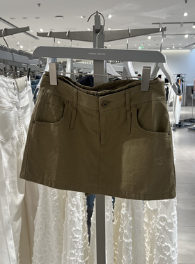 UR国内代购2025夏季女装休闲设计感双层腰头超短款半裙UWH550022