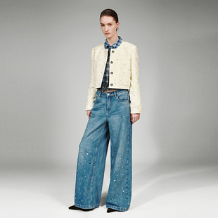 休闲花边立体珠片刺绣口袋外套UWH160009 女装 UR国内代购 2025冬季