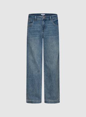 UR国内代购2026春季女时髦休闲百搭做旧水洗阔腿牛仔裤UYY860043