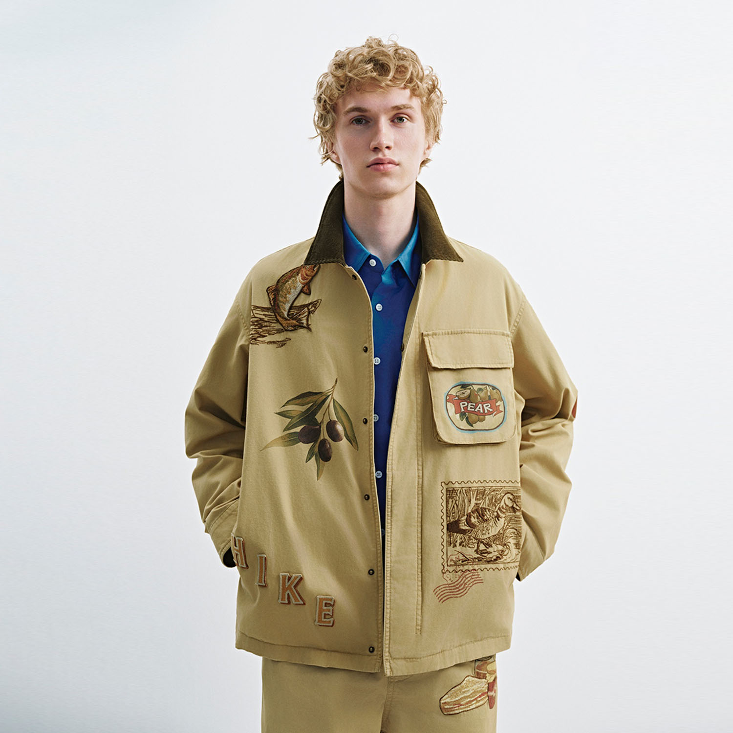 UR国内代购2025冬季男琥珀流光风图案七夕情侣夹克外套UML150056