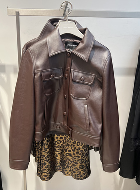 UR国内代购2026春季女装魅力时髦复古肌理感PU短款外套UWG160017