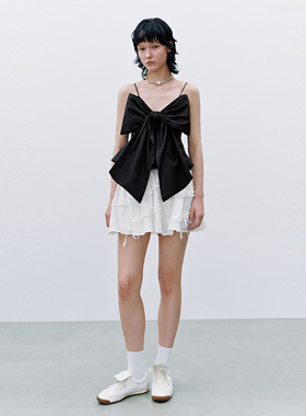 UR国内代购2025夏季女时尚甜美氛围感立体蝴蝶结吊带衫UYU250082