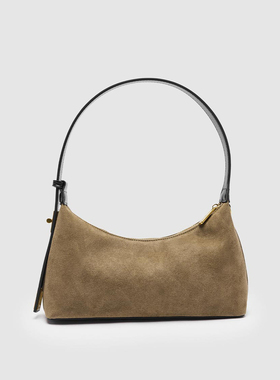 UR国内代购2025秋季女士时髦通勤复古反绒月牙单肩包UAWB50235