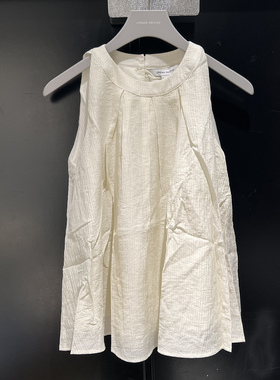 UR国内代购2025夏季女装时尚气质肌理褶皱无袖罩衫衬衫UYB250001