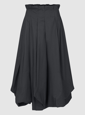 UR国内代购2025秋季女装简约休闲花苞超宽松A字半裙ULU550009