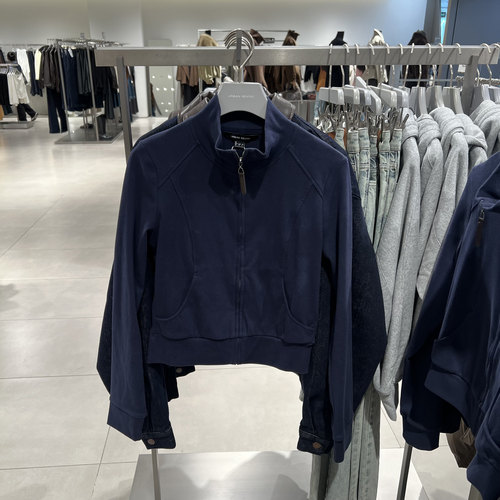 UR国内代购2025冬季女装气质运动风立领拉链短款外套UWM150127