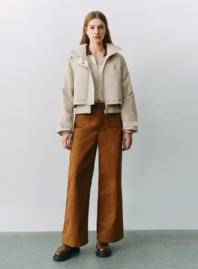 UR国内代购2025冬季女装休闲机能立领假两件羽绒外套UYY150036